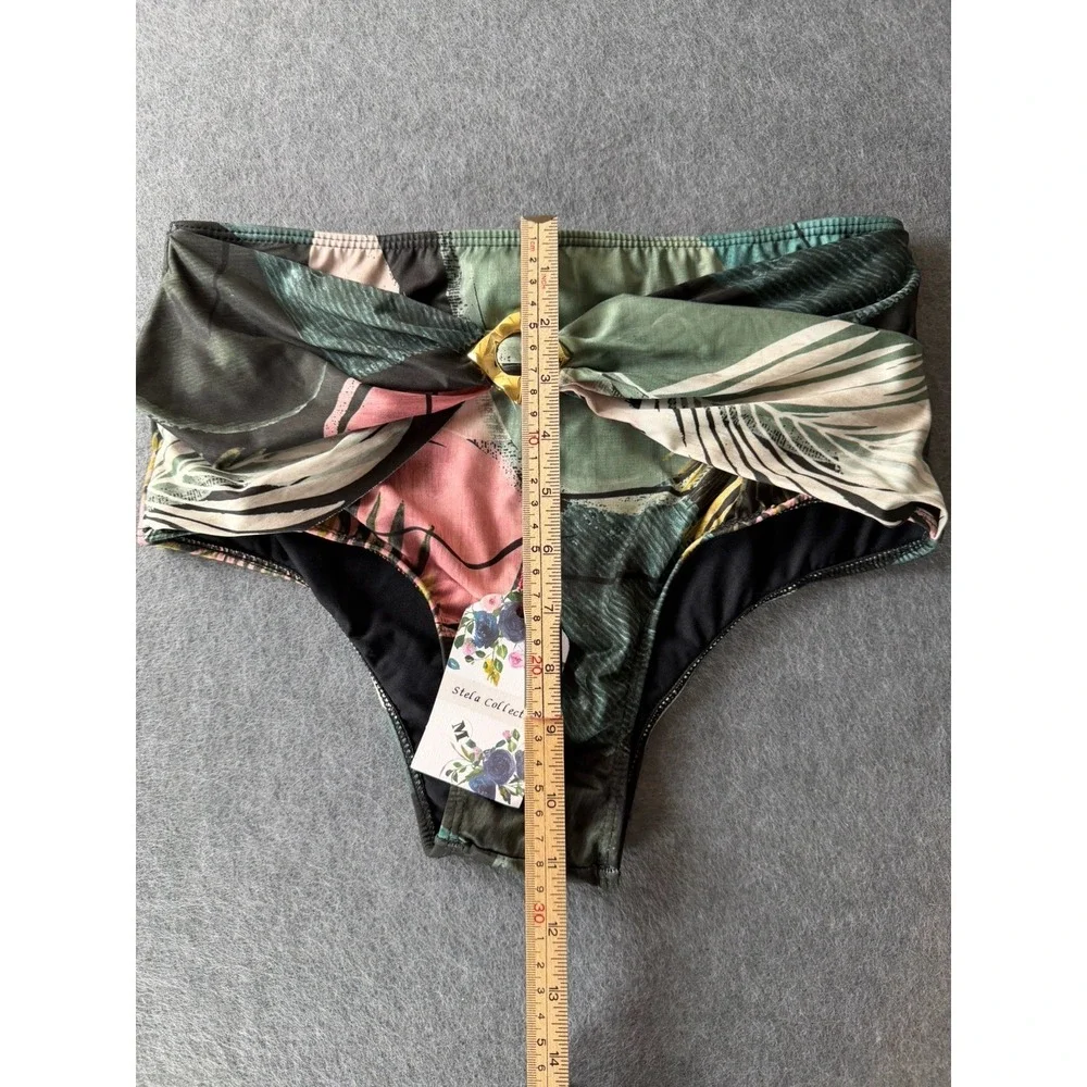 Summer Vacation Beachy Tropical  Allamar Stela Bikini Bathing‎ suit bottom Sz M
